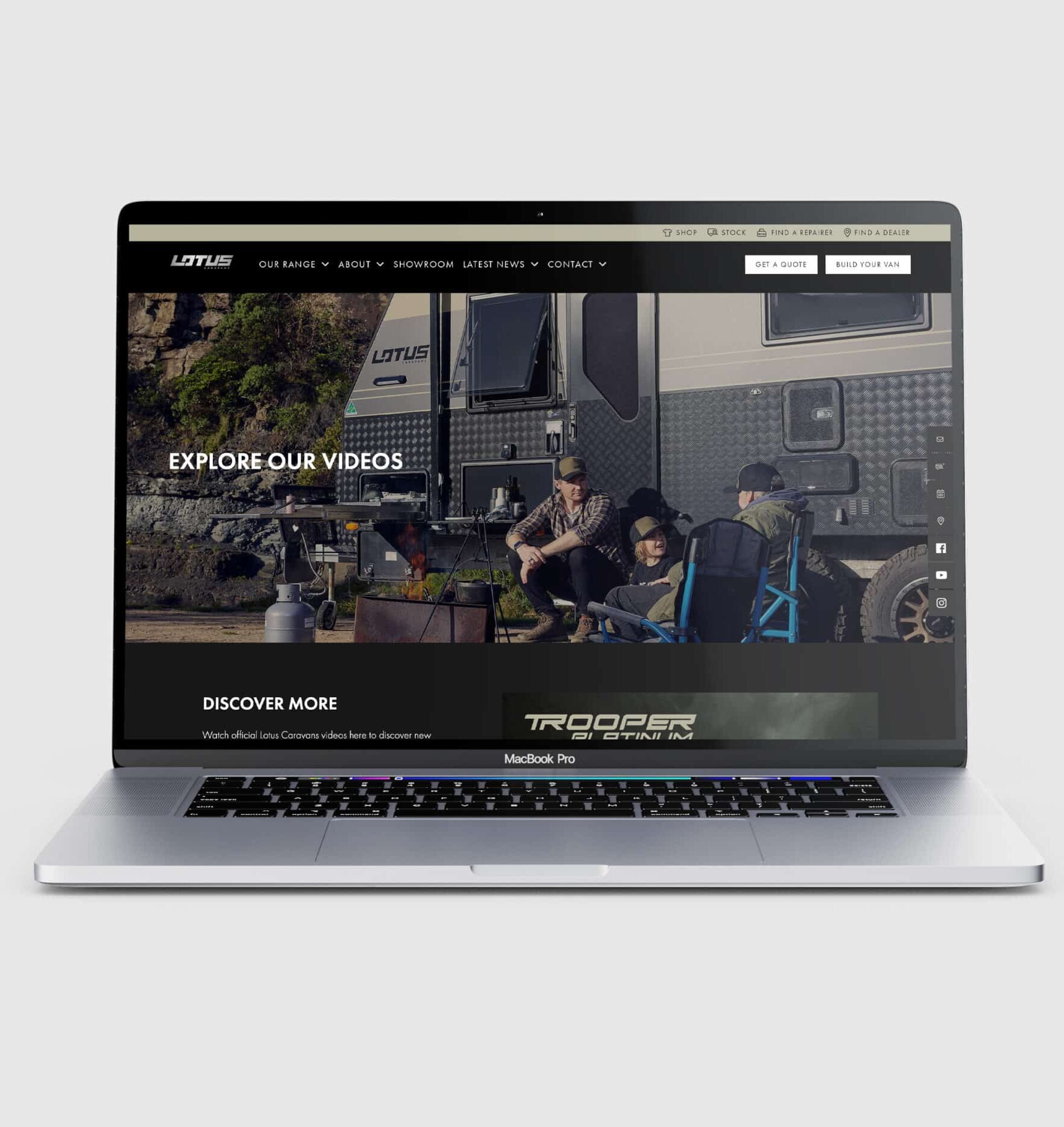 Creative Approach - Lotus Caravans - Custom Website Developers Melbourne